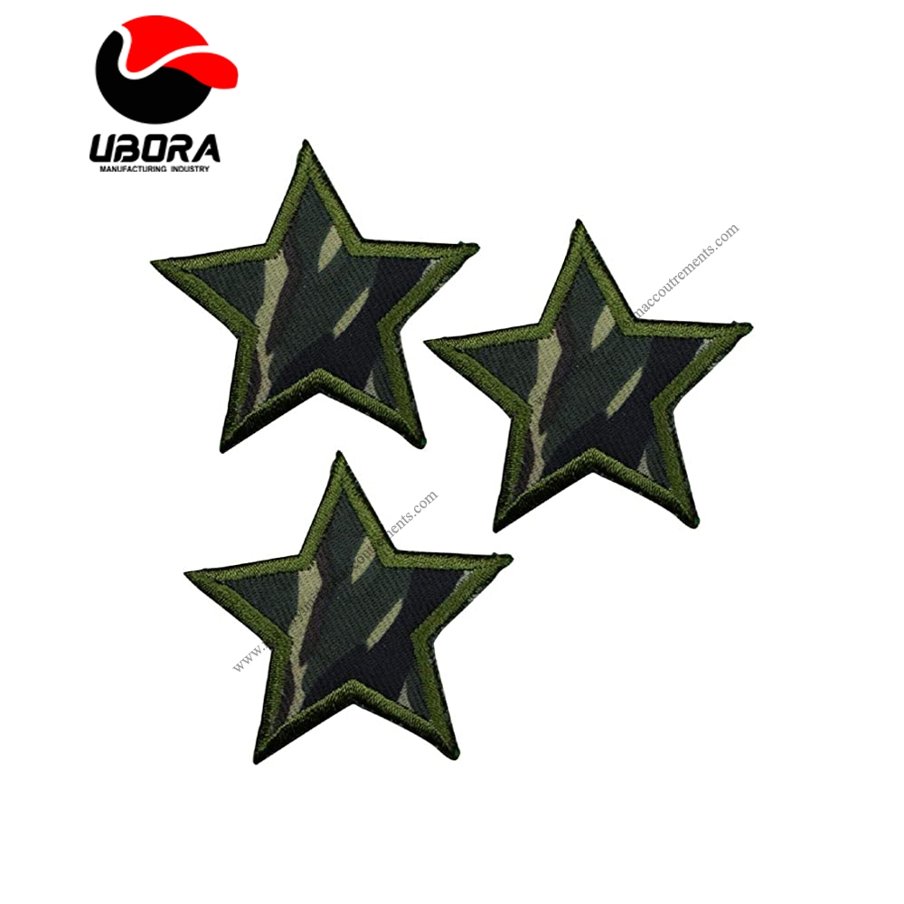 Spk Camo Star Woodland Camouflage 2.75 Embroidery Applique Iron On Patch Sew on Patches Badge DIY 
